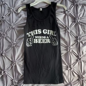 This girl needs a beer tank top